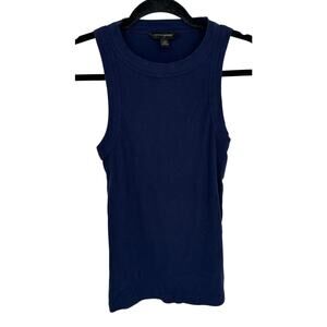 Banana Republic Blue Ribbed Sleeveless Tank Top Casual Stretch School XS